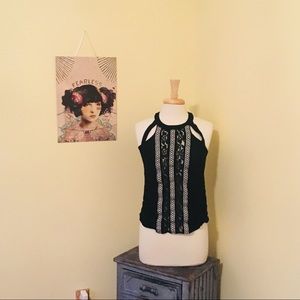 Black lace top that shows off your shoulders!